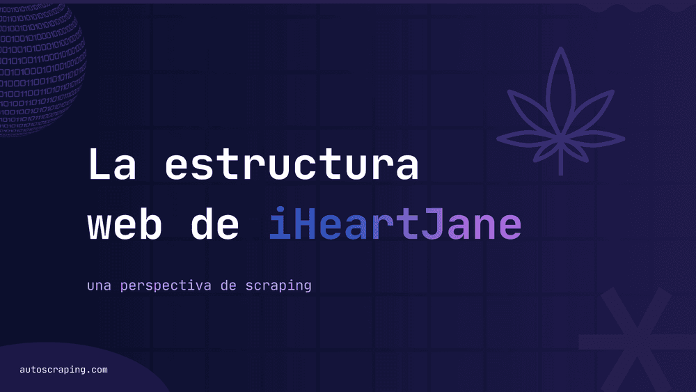 La estructura web de iHeartJane: una perspectiva de scraping