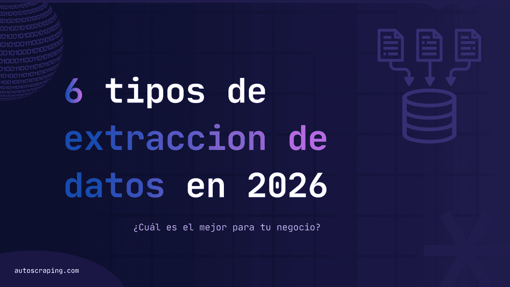 6 tipos de extracción de datos en 2026: ¿Cuál es el mejor para tu negocio?