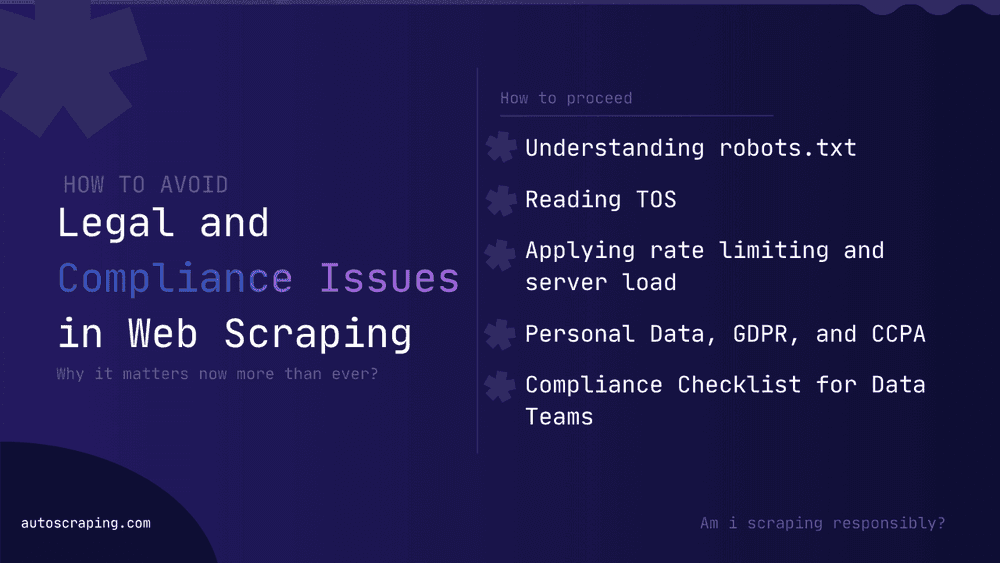 How to Avoid Legal and Compliance Issues in Web Scraping