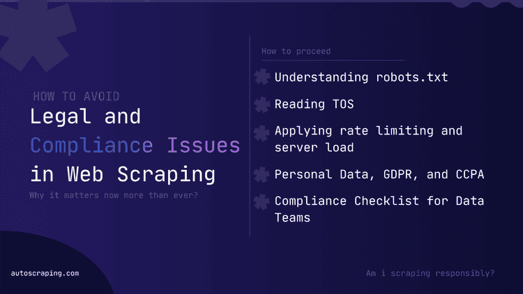 How to Avoid Legal and Compliance Issues in Web Scraping